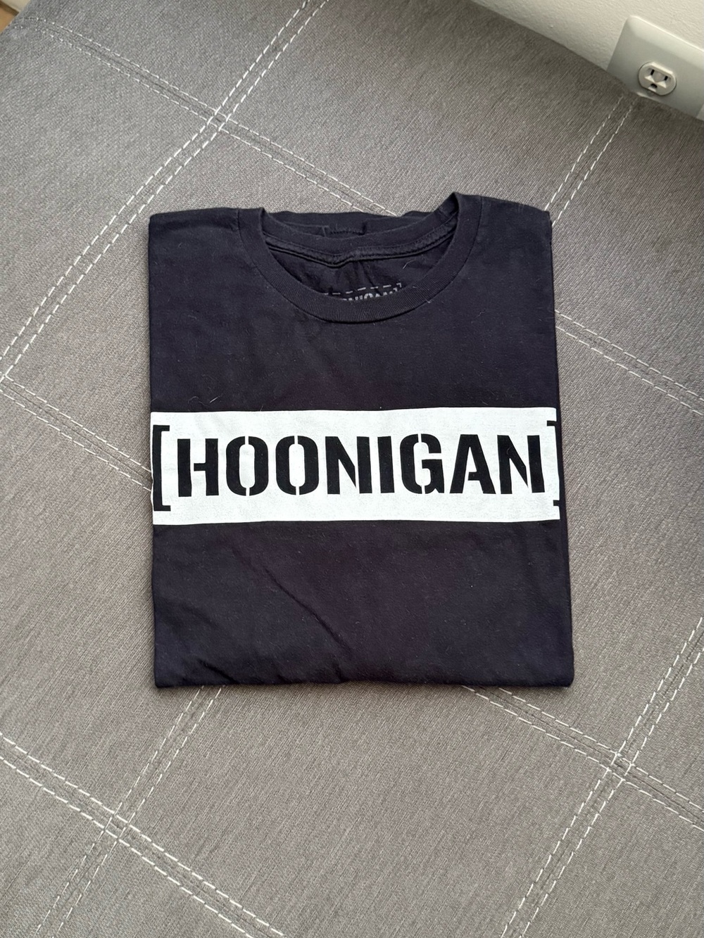 Hoonigan Men's Long Sleeve Logo Tee in Black